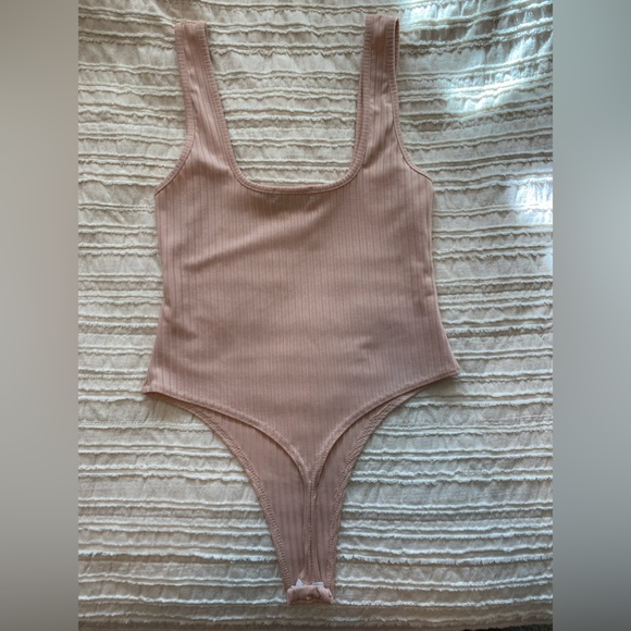 Square Neck Ribbed Bodysuit - Picture 2 of 2